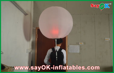 0.8 মি ব্যাসার্ধ আউটডোর Inflatable ব্যাকপ্যাক বিজ্ঞাপন বেলুন অক্সফোর্ড কাপড়