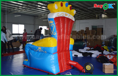 নীল এবং লাল পিভিসি কাস্টম বিজ্ঞাপন Inflatables সিংহাসন / প্রস্তাব জন্য সোফা