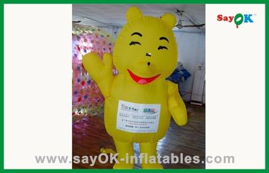কাস্টমাইজড inflatable বিজ্ঞাপন অক্ষর জল পার্ক জন্য হলুদ inflatable ভালুক