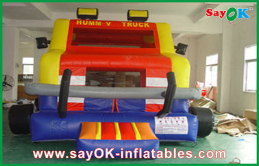 আউটডোর ছোট টিকস inflatable bouncer ট্রাক আকৃতি পিভিসি জাম্পার হাউস জন্য বিনোদন পার্ক চাঁদ ঝাঁপ ভাড়া
