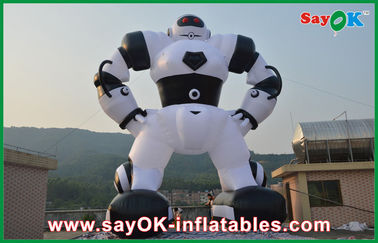 আউটডোর বড় inflatable অক্ষর হোয়াইট 10 মিটার inflatable রোবট inflatable কার্টুন অক্ষর বিজ্ঞাপন জন্য