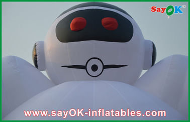 আউটডোর বড় inflatable অক্ষর হোয়াইট 10 মিটার inflatable রোবট inflatable কার্টুন অক্ষর বিজ্ঞাপন জন্য