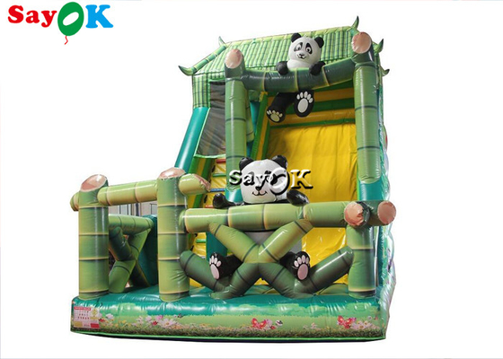 Inflatable Kids Slide Commercial Children's Inflatable Bouncer Slide Panda Bamboo Forest Theme